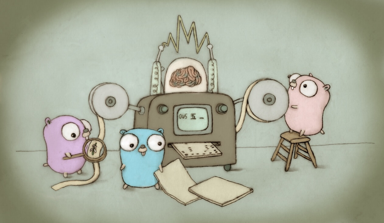 The mascot for the Go language is the Gopher, and enthusiasts of the Go language often refer to themselves as Gophers. Image by Renee French